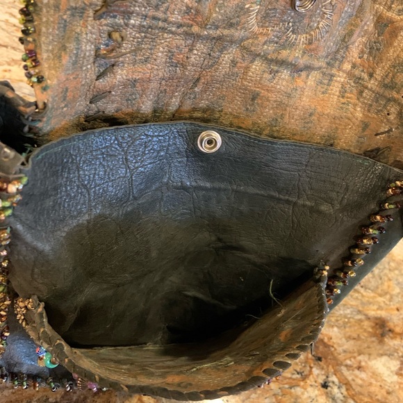 Gossamer Wings by Barbara Grimes * RARE * Custom Handmade Leather Beaded Bag - Picture 13 of 16